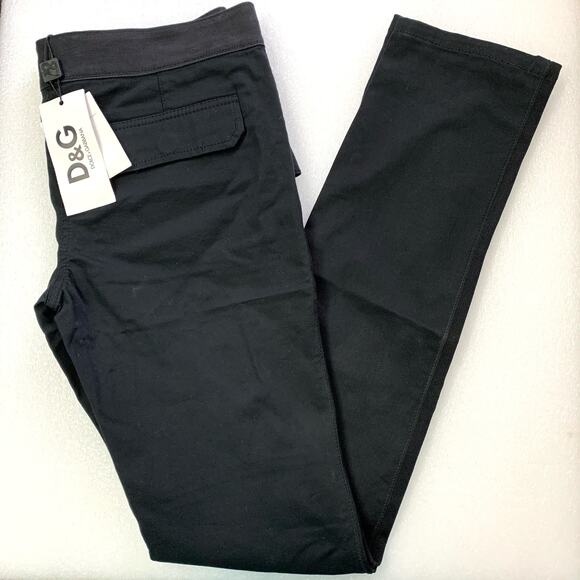 D&G By Dolce & Gabbanna Black Composition Pants With Belt